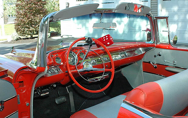 1957 Chevy Bel Air Convertible Matador Red Beauty