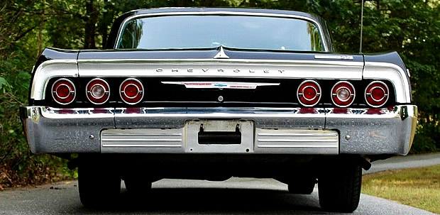 Rear view of a 64 Chevy SS Impala hardtop